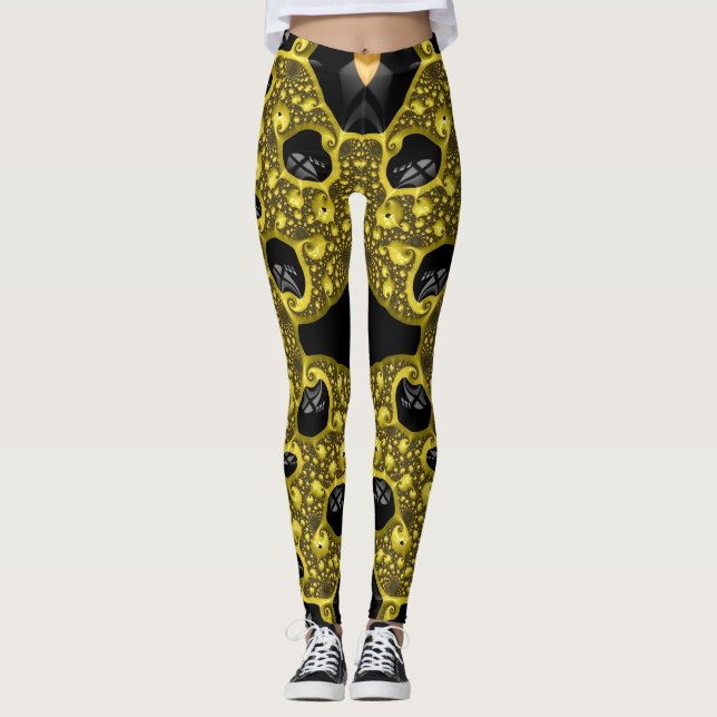 Leggings ~ gelb schwarz ~ Original (Vorderseite)