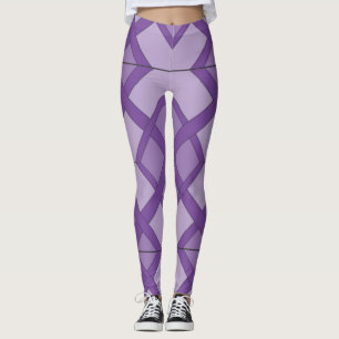 Leggings - gepolstertes Gittermuster in drei Schat
