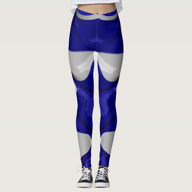 Leggings ~glänzend blau ~ Original (Vorderseite)
