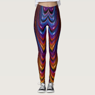 Leggings ~glänzend goldblau ~ Original
