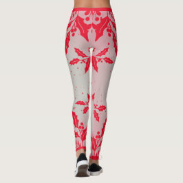 LEGGINGS GRAU UND ROT