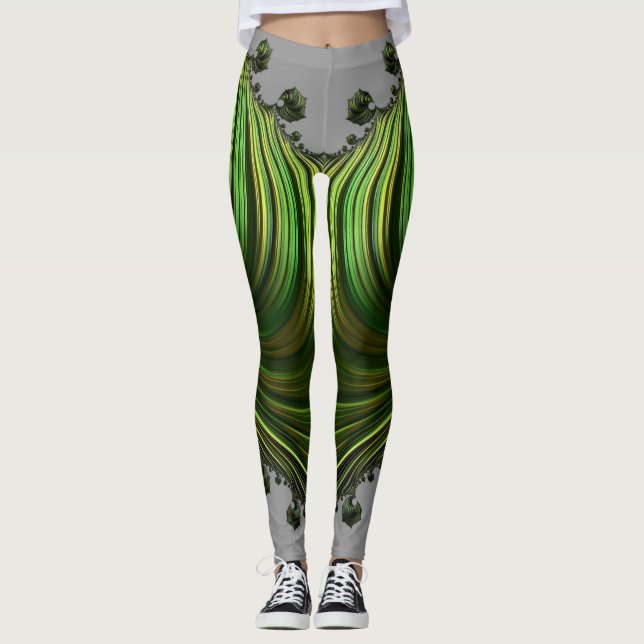 Leggings ~ grün weiß ~ Original (Vorderseite)