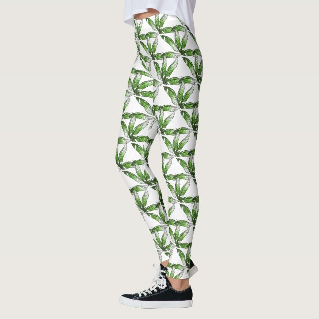 Leggings - Grünfederdesign (Links)