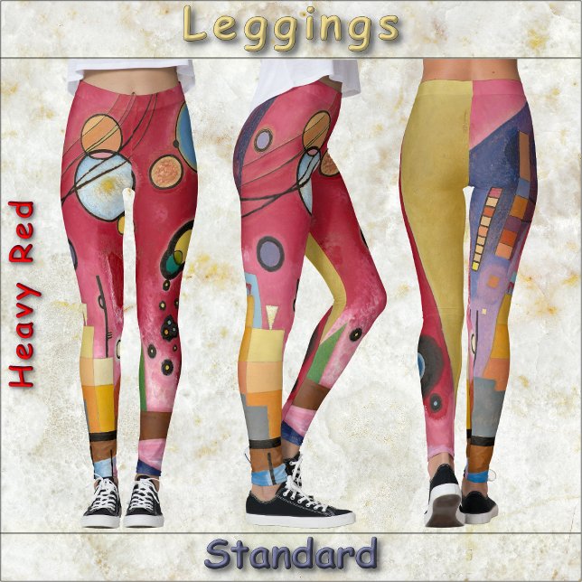 LEGGINGS - "Heavy Red" - Abstraktes Kunstbild (Von Creator hochgeladen)