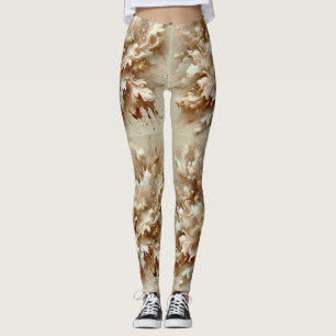 Leggings ~ HERBST Braun Beige ~ 
