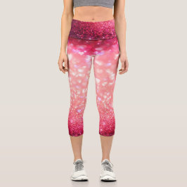 Leggings Hochgebrannte Capris - Sparkle Herzen