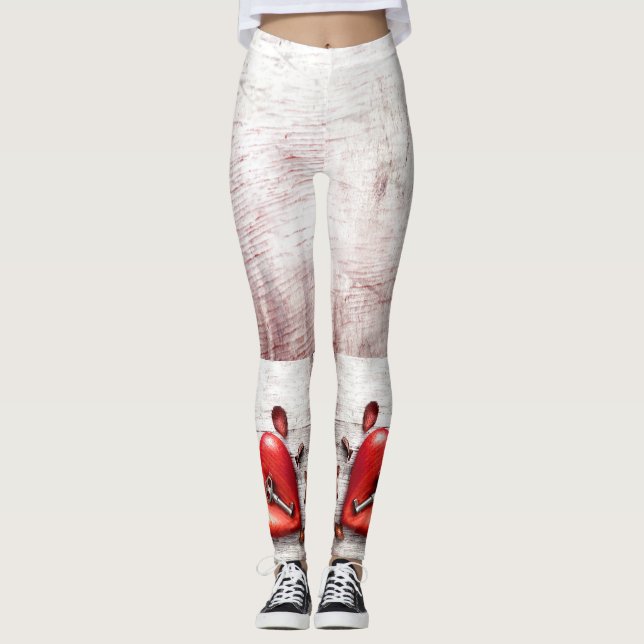 Leggings Holzschlüssel für mein Herz (Vorderseite)