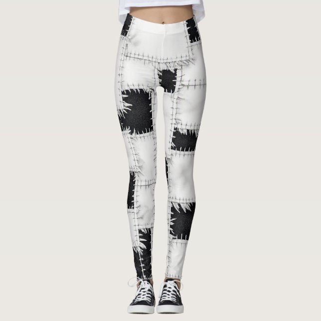 Leggings im klassischen Stil mit grober Steppnaht (Vorderseite)