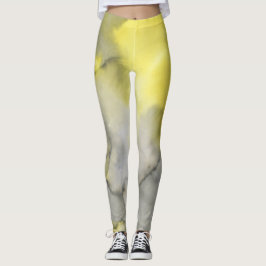 Leggings in Gelb und Grau, Krawatte
