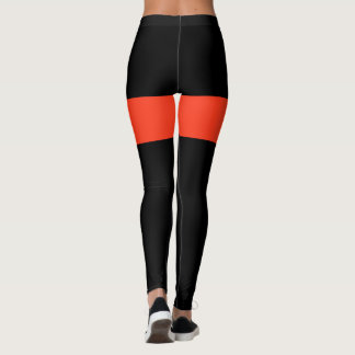 Leggings in Orange und Schwarz