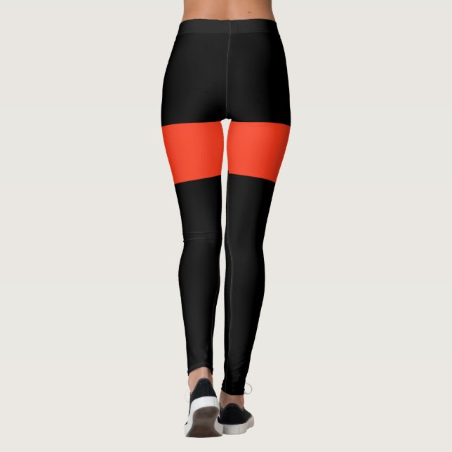 Leggings in Orange und Schwarz (Rückseite)