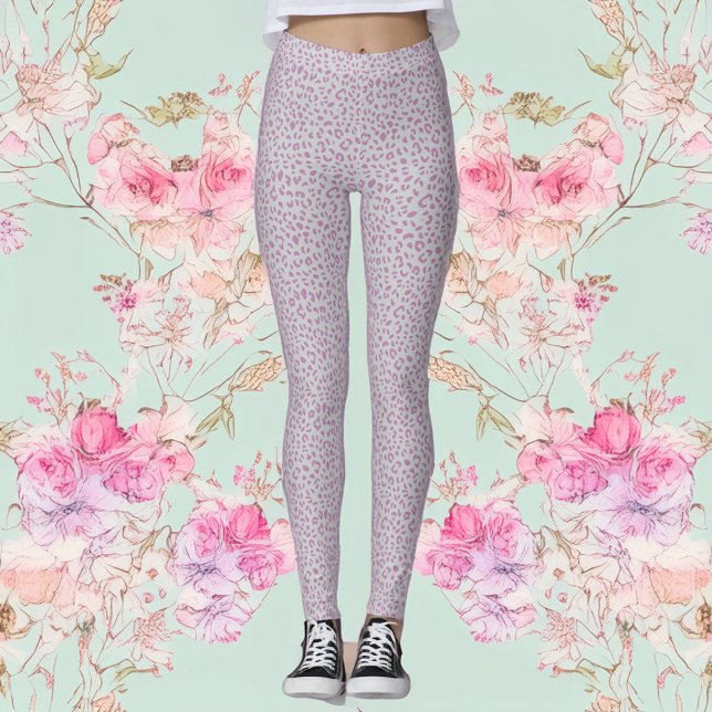 Leggings in Rosa und Grau-Leopard (Von Creator hochgeladen)
