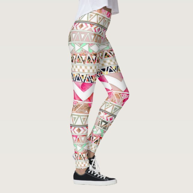 Leggings / Indianerisches Aztekenmuster (Rechts)
