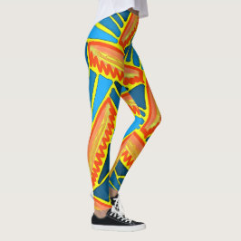 Leggings Jimette Design für blau gelbe Orange