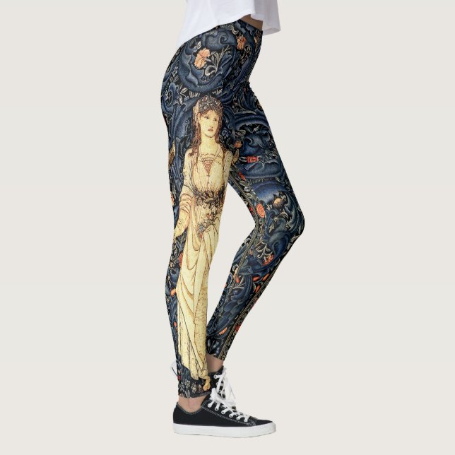 Leggings Kunst Nouveau Damen-Flowers All Over (Rechts)