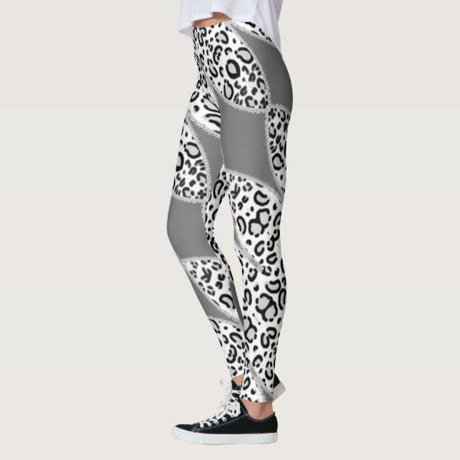 Leggings leopardo en gris con blanco. (Links)