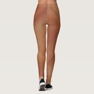 Leggings mit abstraktem Wavy Strip