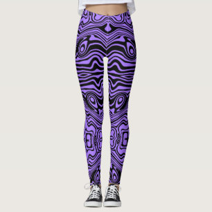 Leggings mit abstrakten Waves - Farbe auswählen