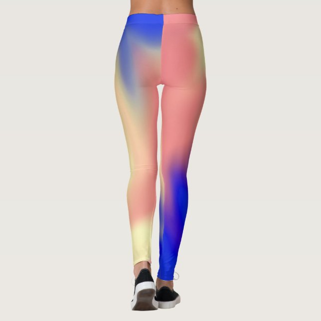 Leggings mit Abstrakter Farbflussgestaltung (Rückseite)
