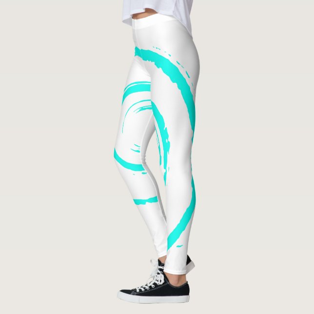 Leggings mit Aqua Twirl (Links)