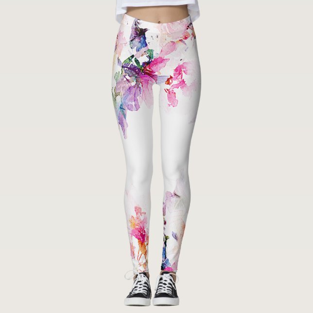 Leggings mit Aquarellfärbung (Vorderseite)