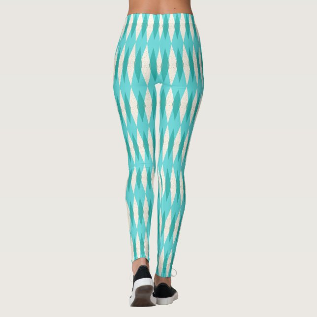Leggings mit Argyle-Muster im Stil der Mitte des 2 (Rückseite)