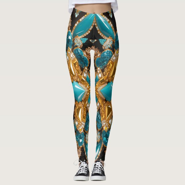 Leggings mit Bahamas-Farbgestaltung (Vorderseite)