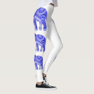 Leggings mit blauem Elefanten
