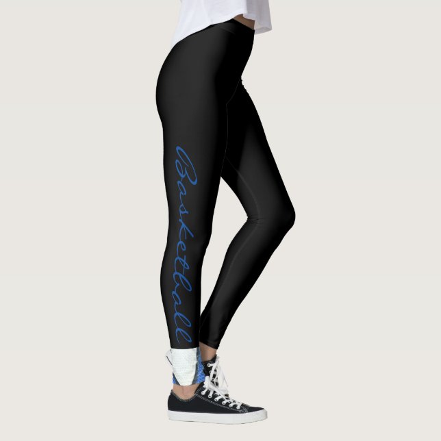 Leggings mit blauem und weißem Basketball (Rechts)