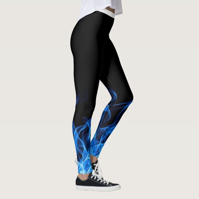Leggings mit Blauer Flamme (Rechts)
