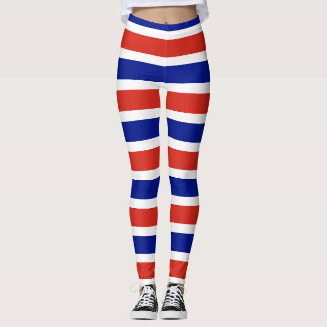 Leggings mit der Flagge Costa Ricas (Vorderseite)