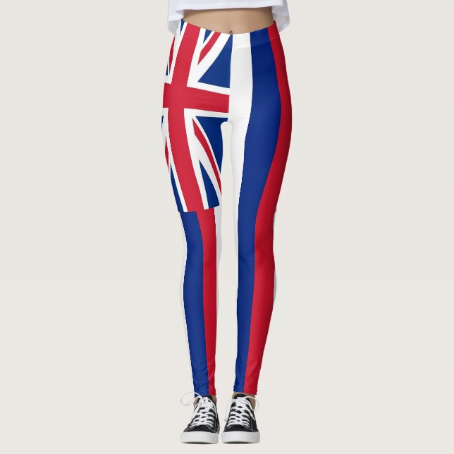 Leggings mit der Flagge des Staat Hawaii, USA (Vorderseite)