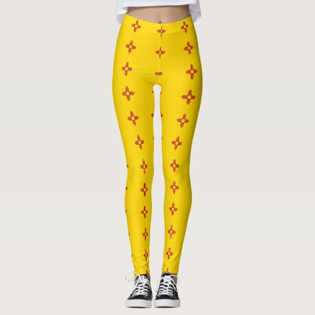 Leggings mit der Flagge des Staat New Mexico, USA (Vorderseite)