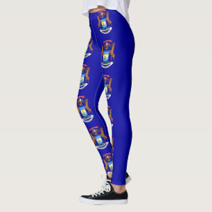 Leggings mit der Flagge des Staat von Michigan, US