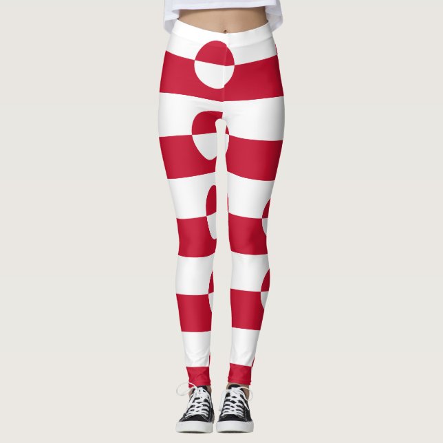 Leggings mit der Flagge Grönlands (Vorderseite)
