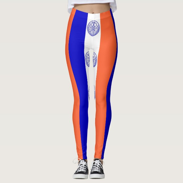 Leggings mit der Flagge New Yorks, USA (Vorderseite)