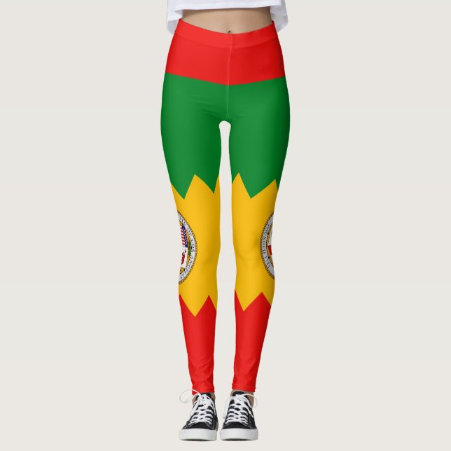 Leggings mit der Flagge von Los Angeles City, USA (Vorderseite)