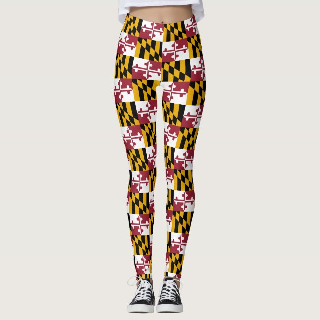 Leggings mit der Flagge von Maryland Staat, USA (Vorderseite)