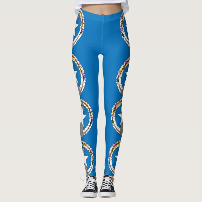Leggings mit der Flagge von Nord-Mariana, USA (Vorderseite)