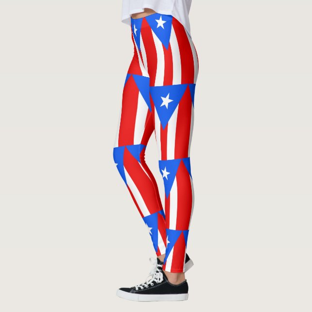 Leggings mit der Flagge von Puerto Rico, USA (Links)