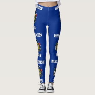 Leggings mit der Flagge von Wisconsin Staat, USA