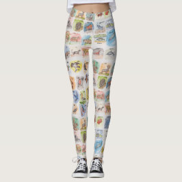 Leggings mit Eichhörnchen und anderen Tieren