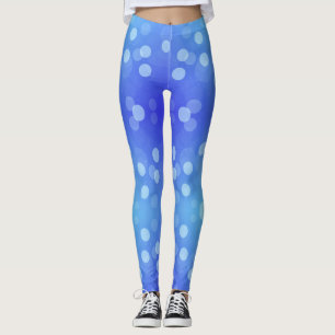 Leggings mit einem blauen Farbverlauf und kreisför