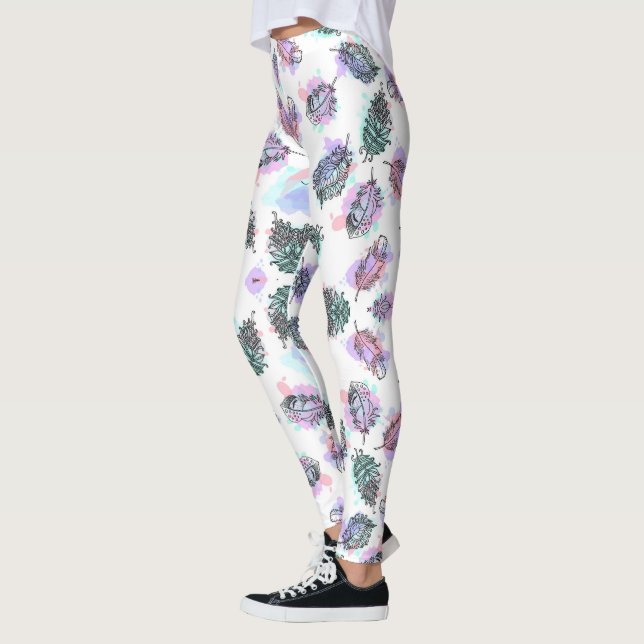 Leggings mit einem lebendigen Muster (Links)