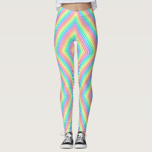 Leggings mit einem lebendigen Regenbogen-Punktmust