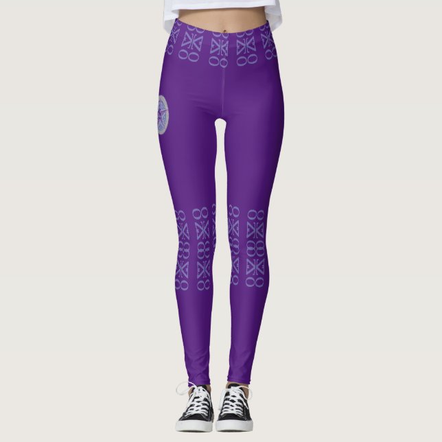 LEGGINGS: MIT EINZIGARTIGEM KÜNSTLERDRUCK, ROYAL L LEGGINGS (Vorderseite)