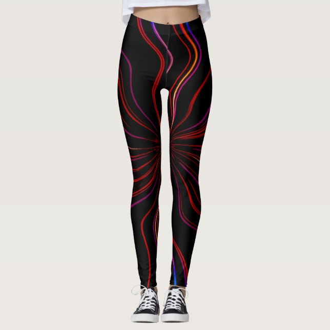 Leggings mit einzigartigem Kunstwerk (Vorderseite)