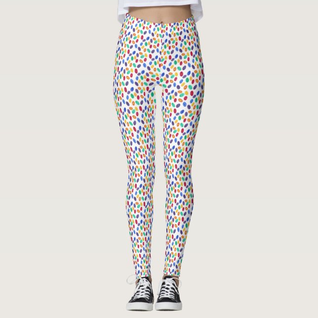 Leggings mit farbenfrohen Jelly Bean Look (Vorderseite)