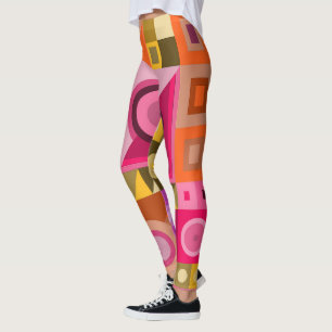 Leggings mit farbenfroher lässiger Kunst