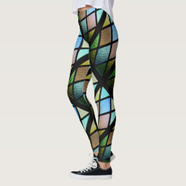 Leggings mit festem Glas - Leggings mit geometrisc